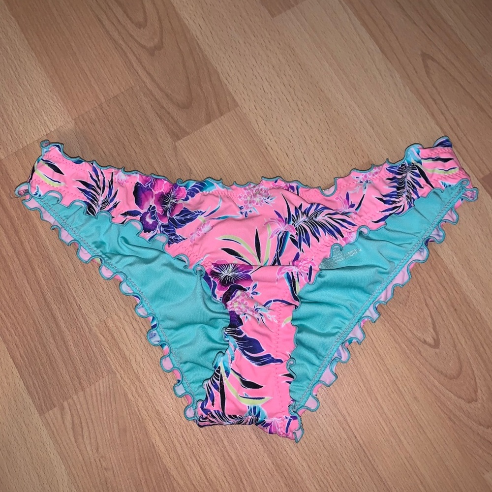 Neon printed bikini bottoms